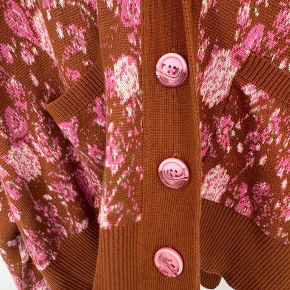 Hemant & Nandita Fara Cardigan Cocoa Cardigan Sweater 100% Cotton Womens size XL - Picture 12 of 16